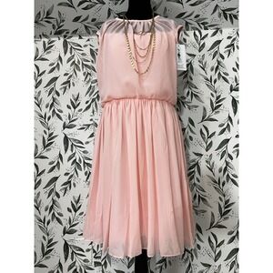 Tidetell Pink Chiffon Dress Sz L Elegant MOB Bridesmaid Wedding Cocktail NWT #B